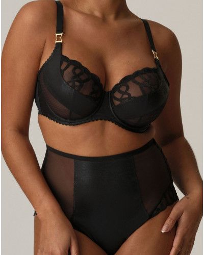 Sujetador balconet costura tulipán Prima Donna Vallarta (Negro)