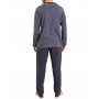 Pyjama long rayures Athena 100% Coton respirant (Multicolore)