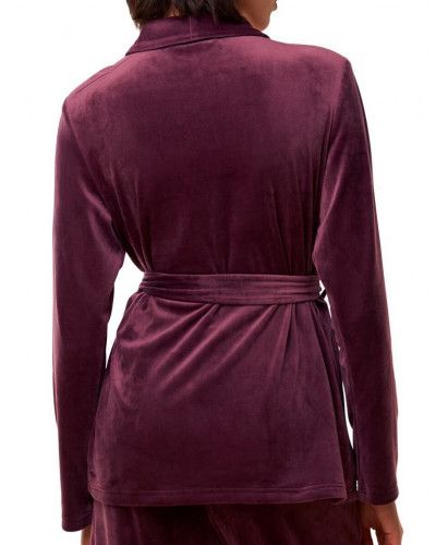 Short velvet bathrobe Triumph Nuit (Deep Burgundy)