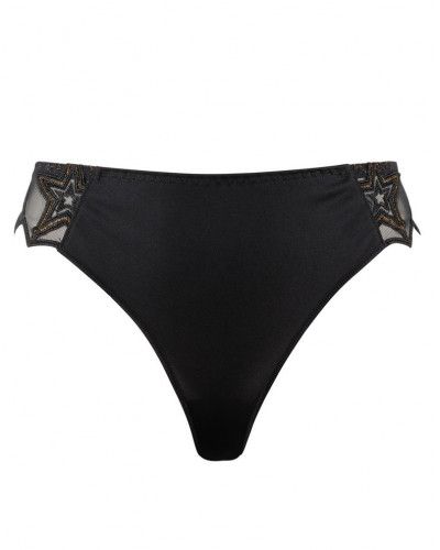 Tanga Louisa Bracq Superstar (Noir-Or)