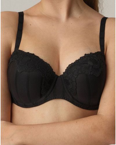 Sujetador balconette performado Prima Donna Twist Maldives (Negro)