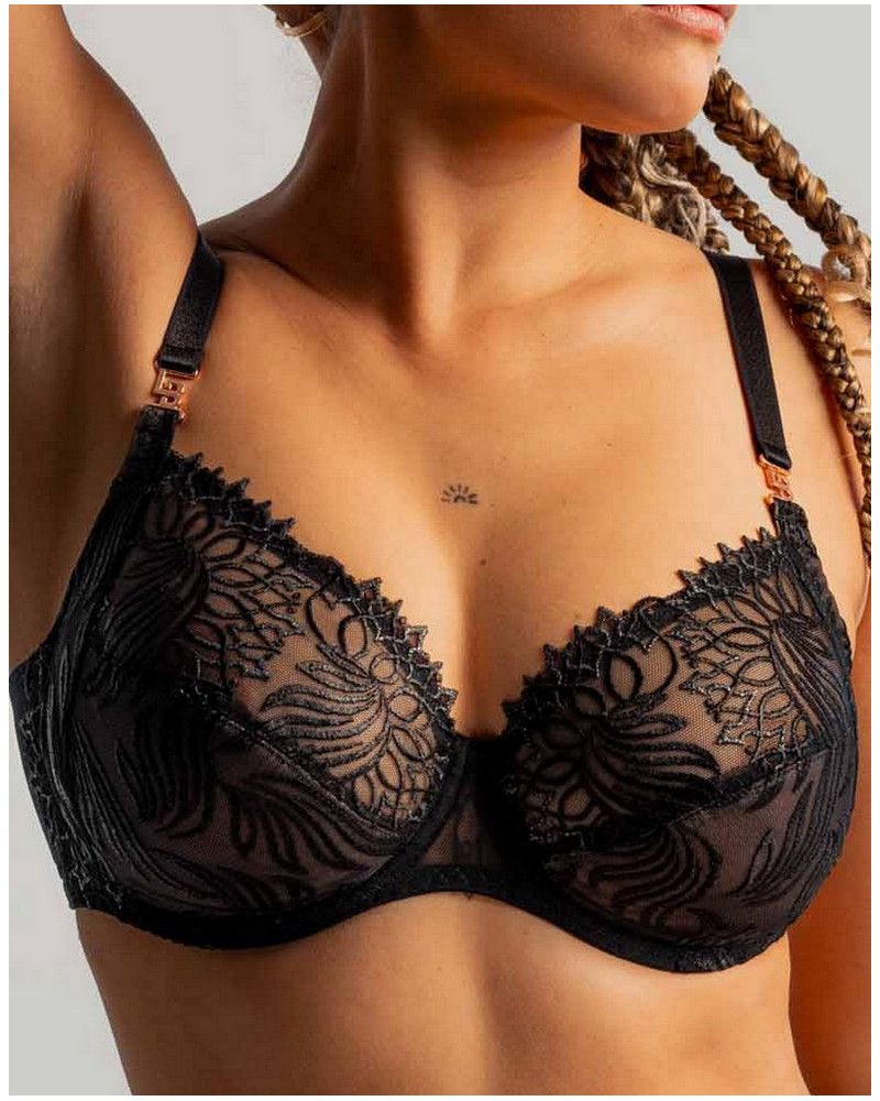Underwired bra Louisa Bracq Swan (Black)