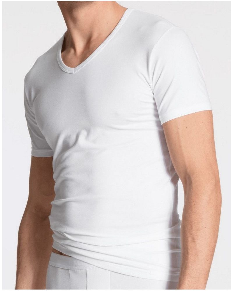 Camiseta cuello V Calida Natural Benefit Juego de 2 (Blanco)
