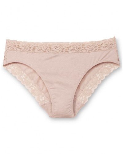 Slip en coton Calida Natural Comfort Lace (Rose Teint)