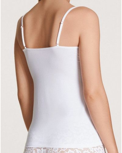 Top con tirantes Calida Natural Comfort Lace (Blanco)