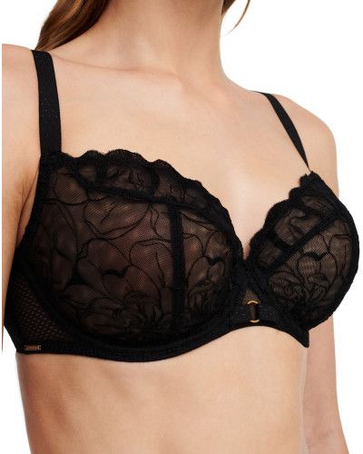 Sujetador con aros Chantelle Fleurs (Negro)