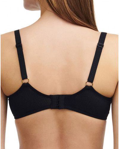 Plunge padded bra Chantelle Fleurs (Black)