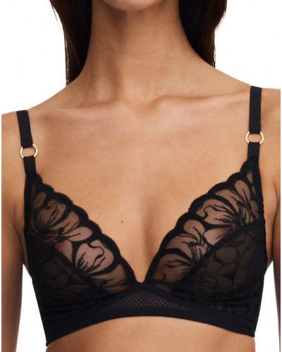 Sujetador sin aros Chantelle Fleurs (Negro)