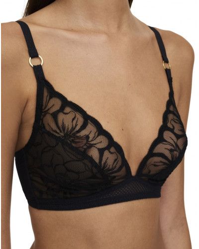 Sujetador sin aros Chantelle Fleurs (Negro)