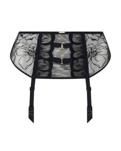 Ligueros Chantelle Fleurs (Negro)