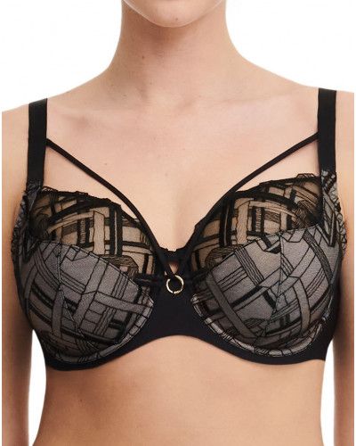 Sujetador con aros envolvente Chantelle Graphic Support (Negro)