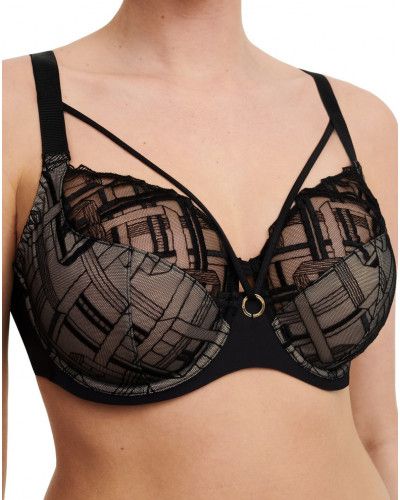Underwired envelopping bra Chantelle Graphic Support (Black)