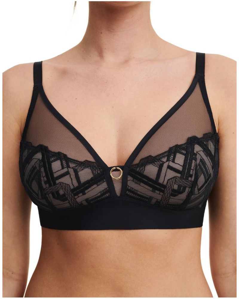 Wireless support bra Chantelle Graphic Support (Black)