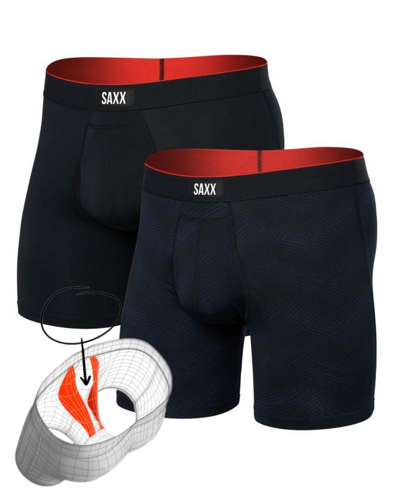 Set of 2 boxers Saxx Sport Mesh (Chevron/Black)