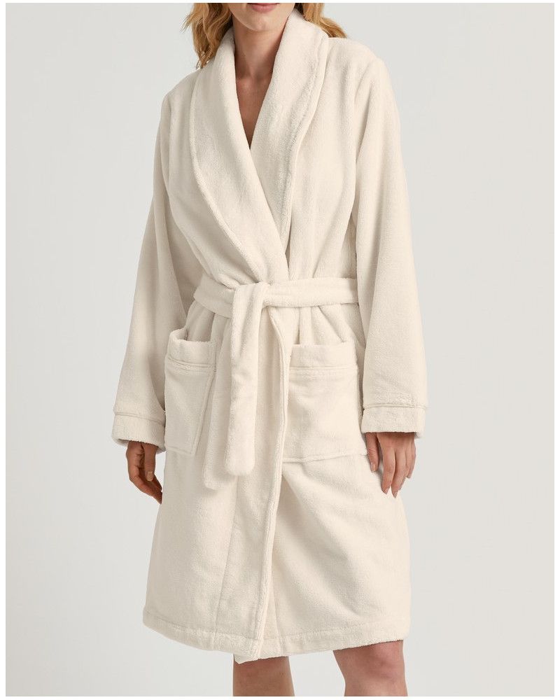 Bathrobe Calida Lounge Holidays (Charm Cream)
