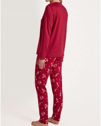 Pyjama manches longues Calida Family & Friends 100% Coton (Rio Red)