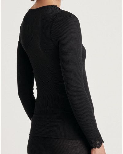 Long sleeves top Calida Silky Wool Joy (Black)