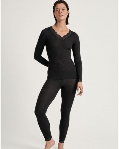 Top manches longues Calida Laine & Soie Joy (Noir)