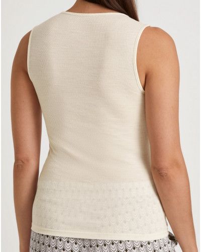 Tank tops Calida Silky Wool Glam (Charm Cream)
