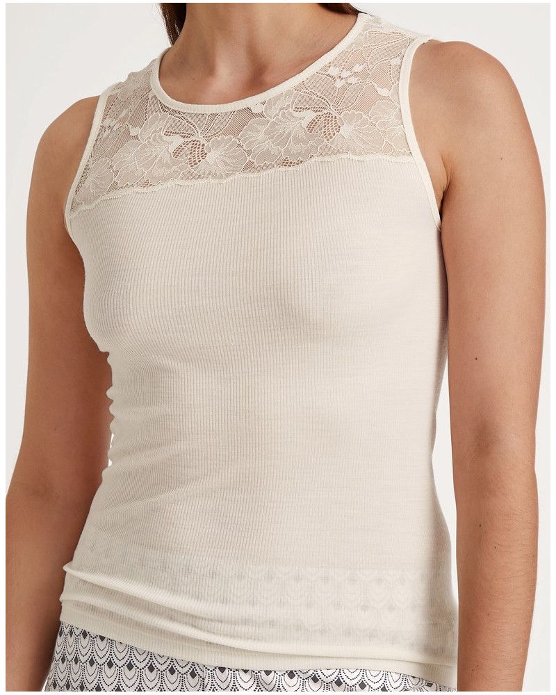 Tank tops Calida Silky Wool Glam (Charm Cream)