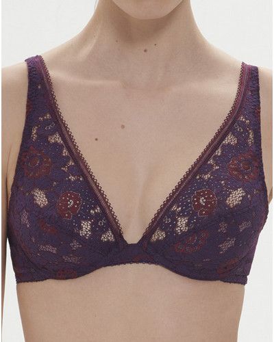 Triangle bra with underwiring Simone Pérèle Festive (Violet Euphoria)