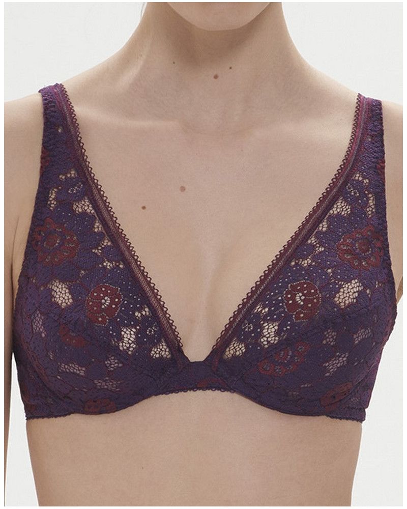 Sujetador triángulo con aros Simone Pérèle Festive (Violet Euphoria)