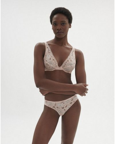 Triangle bra with underwiring Simone Pérèle Festive (Rose Ballet)