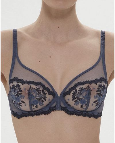 Plunge bra Simone Pérèle Intrigue (Bleu Cendre)