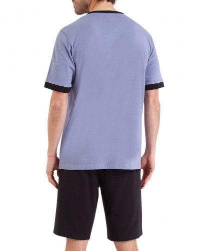 Short pyjamas 100% cotton Athena Ecopack Construction (Gris Parme/Noir)
