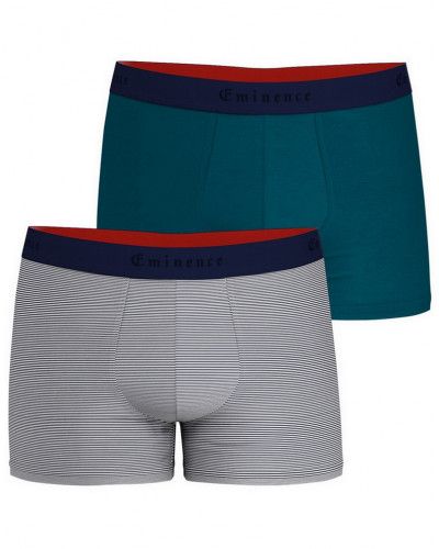 Juego de 2 boxers Eminence Business (Marinière/Bleu cobalt)