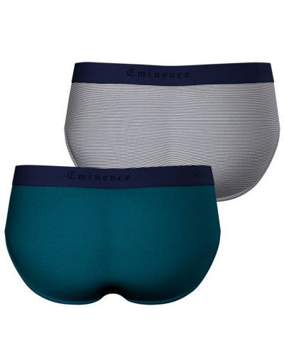 Set of 2 Eminence briefs made in France (Marinière/bleu cobalt)