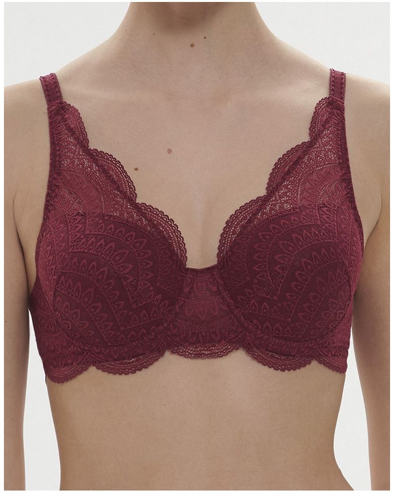 Triangle spacer bra Simone Pérèle Karma (Rouge Spinelle)