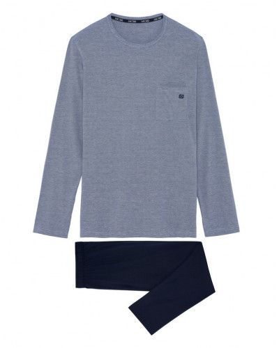 Pijama largo HOM Modal Comfort (Bleu Chiné/Marine)