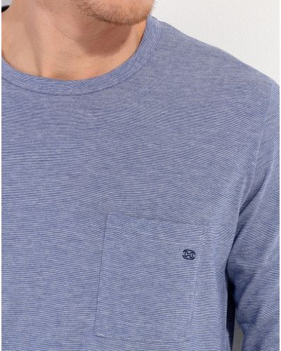 Pyjama long HOM Modal Comfort (Bleu Chiné/Marine)