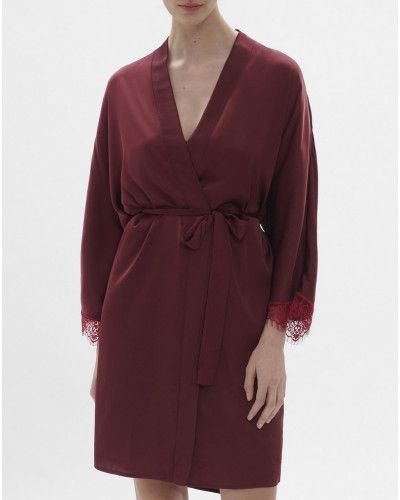 Kimono Simone Pérèle Satin Secrets (Rouge Spinelle)