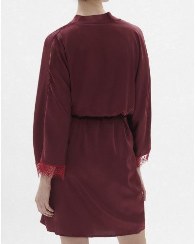 Kimono Simone Pérèle Satin Secrets (Rouge Spinelle)