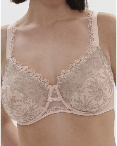 Sujetador con aros entrelazados Simone Pérèle Singulière (Poudre Pétale)