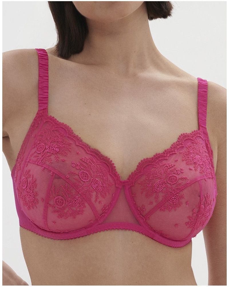 Sujetador con aros entrelazados Simone Pérèle Intrigue (Rose Disco)