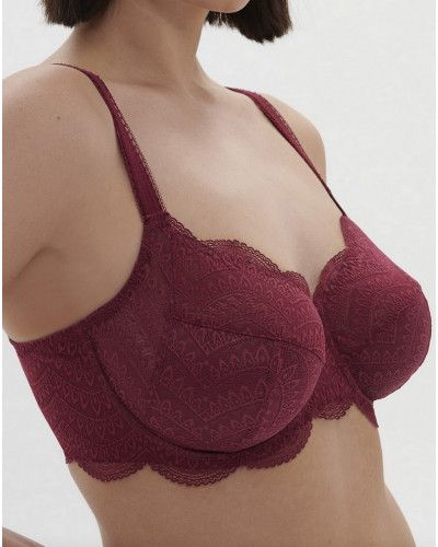 Soutien-gorge armatures emboîtant Simone Pérèle Karma (Rouge Spinelle)