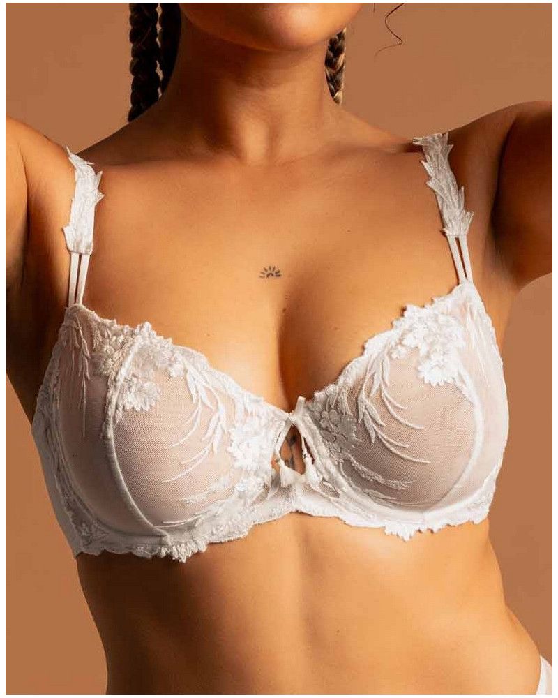 Demi bra Louisa Bracq Nympha (White)