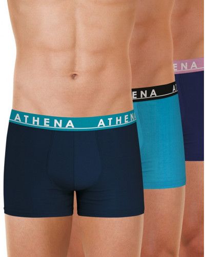 Set of 3 Boxers Athena coton Easy Color (Marine-Bleu-Marine)