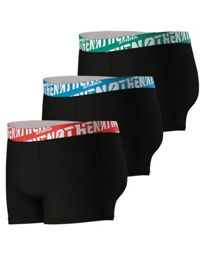 Lot de 3 Boxers Athena coton Easy Sport (Noir Imprimé)