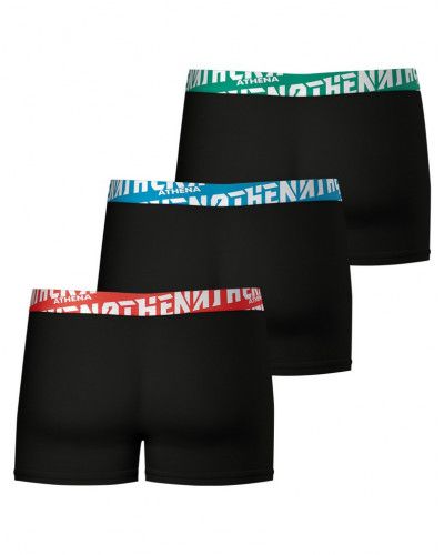 Set of 3 Boxers Athena Easy Sport (Black Print)