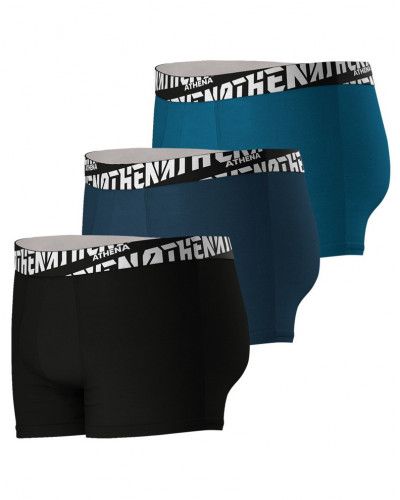 Lot de 3 Boxers Athena coton Easy Sport (Crosière-Noir-Lagon)