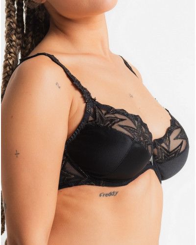 Plunge bra Louisa Bracq Superstar (Noir-Or)