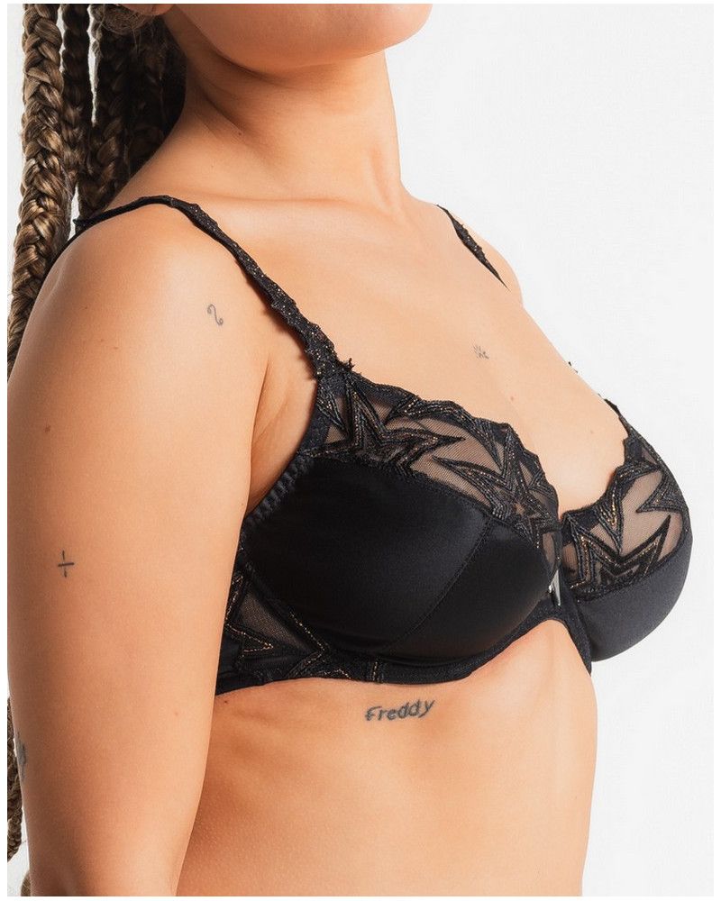 Plunge bra Louisa Bracq Superstar (Noir-Or)