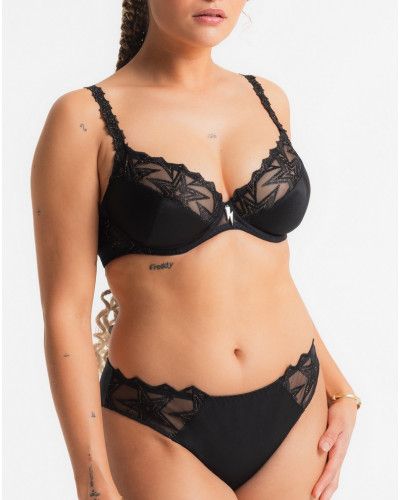 Sujetador plunge Louisa Bracq Superstar (Noir-Or)