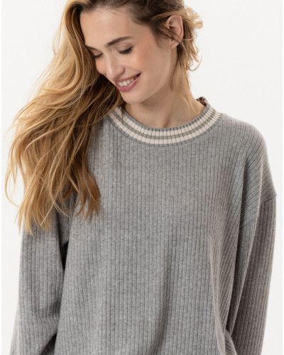 Ensemble de jogging maille tricot Le Chat Esmée (Gris Chiné)