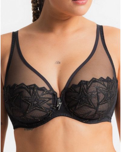 Full-cup bra Louisa Bracq Superstar (Noir-Or)