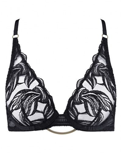 Underwired triangle bra Aubade Into The Groove (Black)